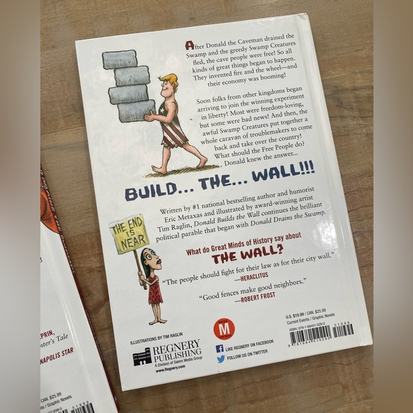 2 Donald The Caveman Book drain the swamp Builds the wall trump kids books - Picture 7 of 13